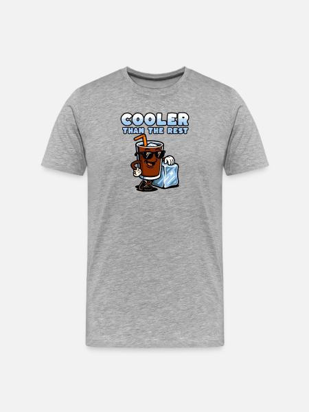 Cola-figur med is og solbriller - Men's Premium Organic T-Shirt - heather grey