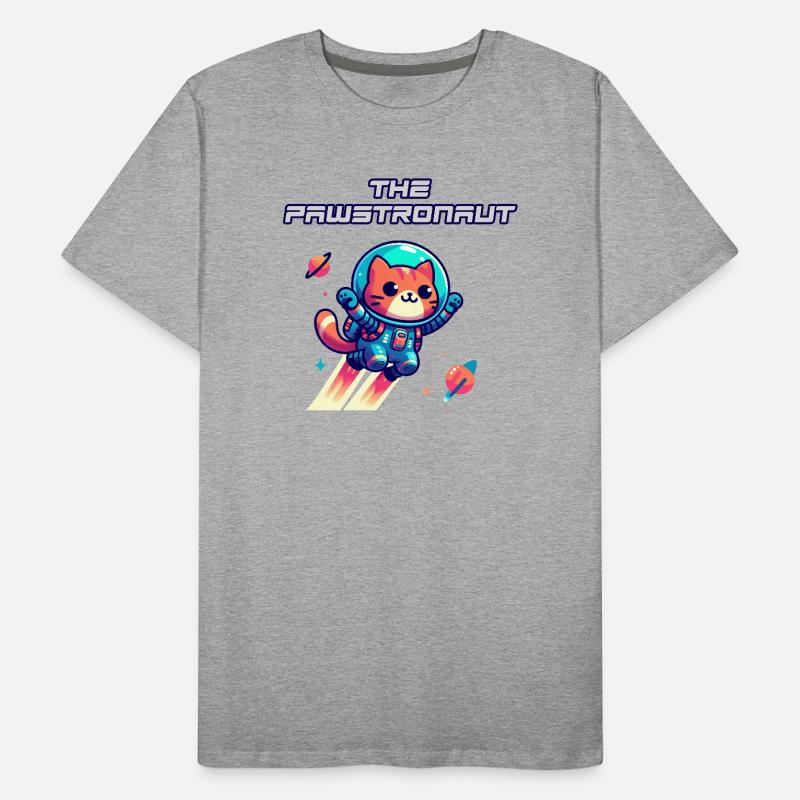 L’astronaute Cat dans l’espace T-shirt bio Premium Homme