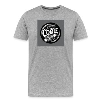 Chaussettes cool et dicton drôle - T-shirt bio Premium Homme - gris chiné - Devant - Damien (186cm)