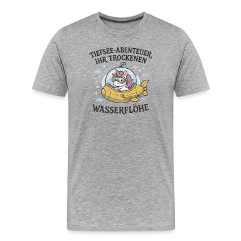 Sous-marin sous-marin sous-marin licorne - T-shirt bio Premium Homme - gris chiné - Devant - Damien (186cm)