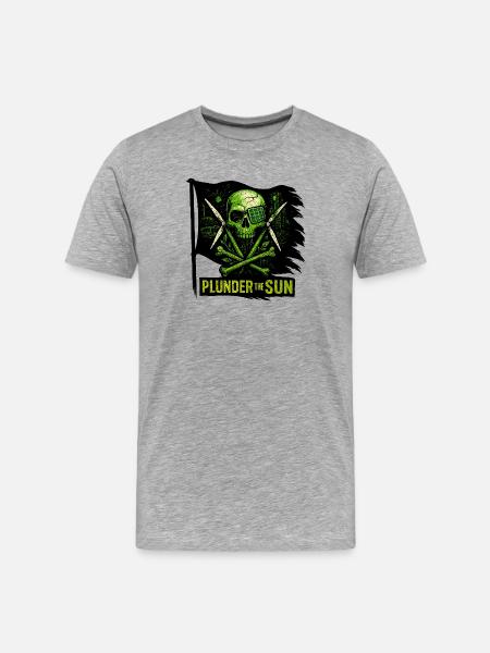 Plunder the Sun - Men's Premium Organic T-Shirt - heather grey