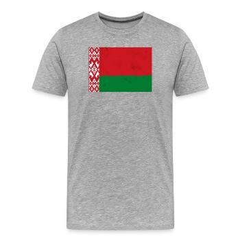 Drapeau de la Biélorussie - T-shirt bio Premium Homme - gris chiné - Devant - Damien (186cm)