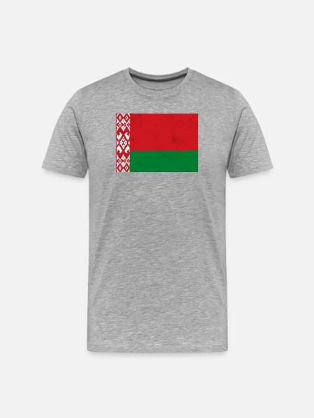 Drapeau de la Biélorussie - T-shirt bio Premium Homme - gris chiné