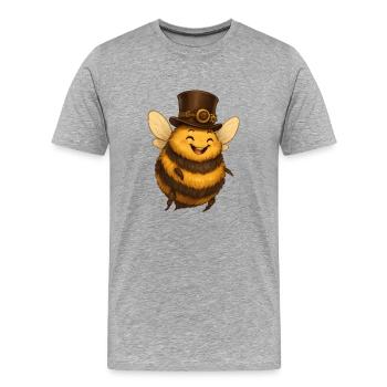 Promenade de bourdon - T-shirt bio Premium Homme - gris chiné - Devant - Damien (186cm)