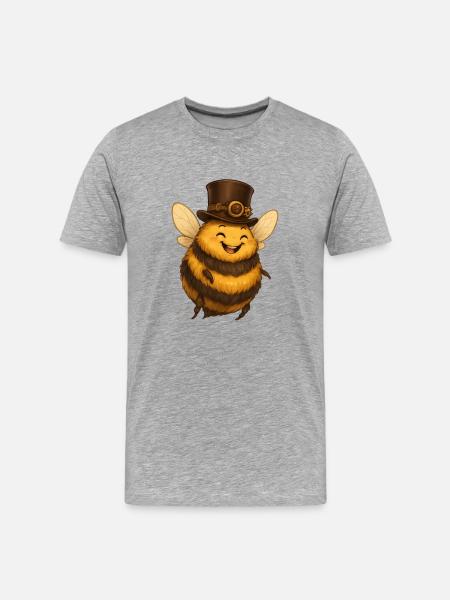 Bumblebee Stroll - Men's Premium Organic T-Shirt - heather grey