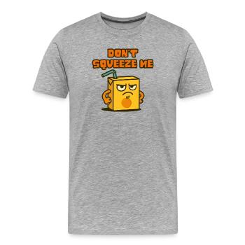 Juice carton - don't pressure me - Men's Premium Organic T-Shirt - heather grey - Front - Damien (186cm)