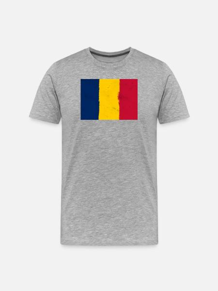 Flag of Chad - Men's Premium Organic T-Shirt - heather grey