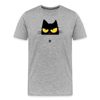 Mitternachts-Wut - Männer Premium Bio T-Shirt - Grau meliert - Vorne - Damien (186cm)