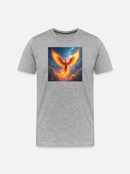 Power Animal Phoenix - Men's Premium Organic T-Shirt - heather grey