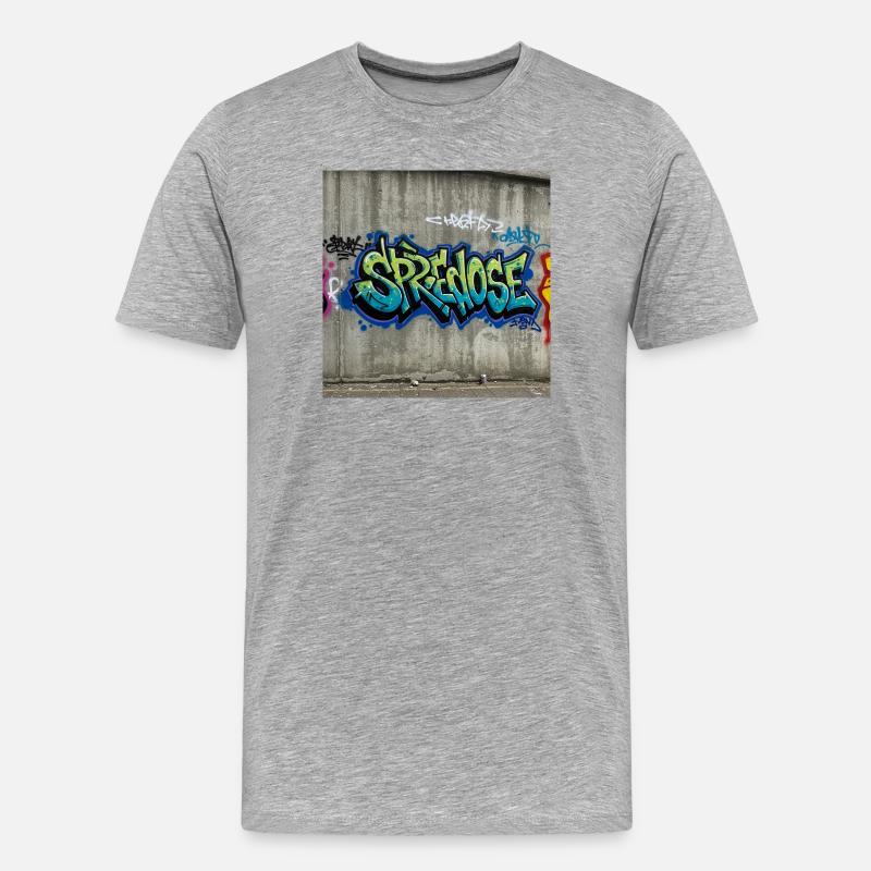 Graffiti Expression T-Shirt - Männer Premium Bio T-Shirt - Grau meliert