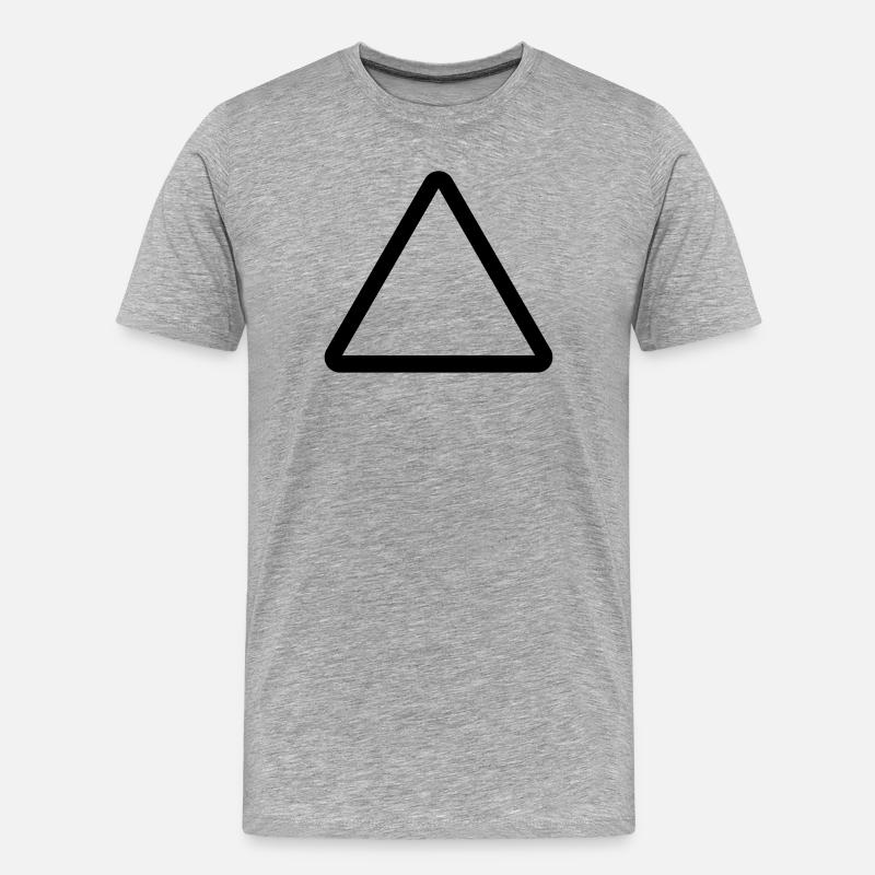 Baustelle, Warnschild Vorlage, Danger Warning - Männer Premium Bio T-Shirt - Grau meliert