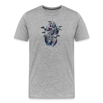 A Murder of Crows - Men's Premium Organic T-Shirt - heather grey - Front - Damien (186cm)