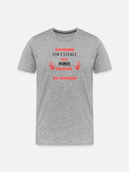 My essence against the mundane - Men's Premium Organic T-Shirt - heather grey