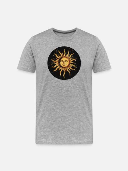 Sun - Men's Premium Organic T-Shirt - heather grey