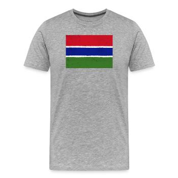 The Flag of The Gambia – A Symbol of Unity - Men's Premium Organic T-Shirt - heather grey - Front - Damien (186cm)