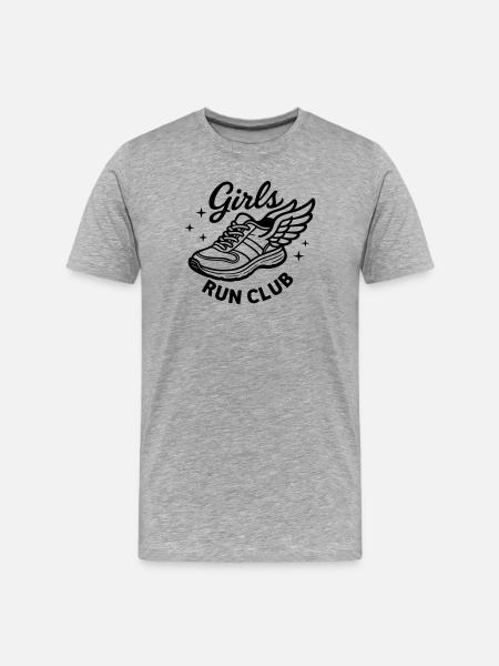 Girls Run club - Men's Premium Organic T-Shirt - heather grey