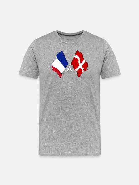 Savoie & France – One identity - Men's Premium Organic T-Shirt - heather grey