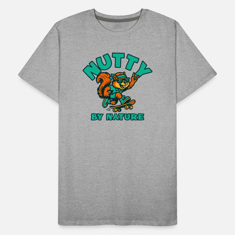 Nutty par nature Squirrel Spate T-shirt bio Premium Homme