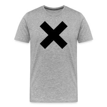 Cross - Men's Premium Organic T-Shirt - heather grey - Front - Damien (186cm)