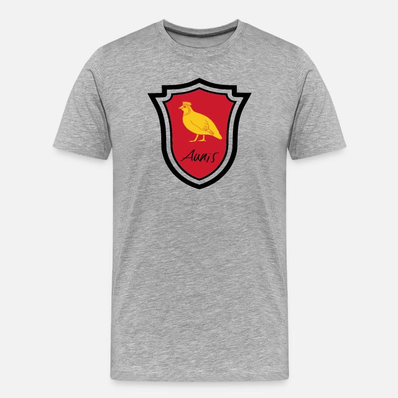 Aunis - Männer Premium Bio T-Shirt - Grau meliert