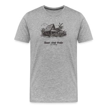 Baan chai thale - Men's Premium Organic T-Shirt - heather grey - Front - Damien (186cm)
