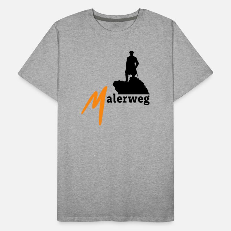 Malerweg, Elbe, Grès, Suisse saxonne T-shirt bio Premium Homme