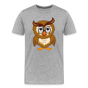 Eine niedliche - Männer Premium Bio T-Shirt - Grau meliert - Vorne - Damien (186cm)