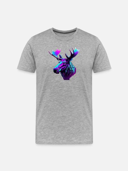 Neon Moose: Mystical Colour Rush - Men's Premium Organic T-Shirt - heather grey