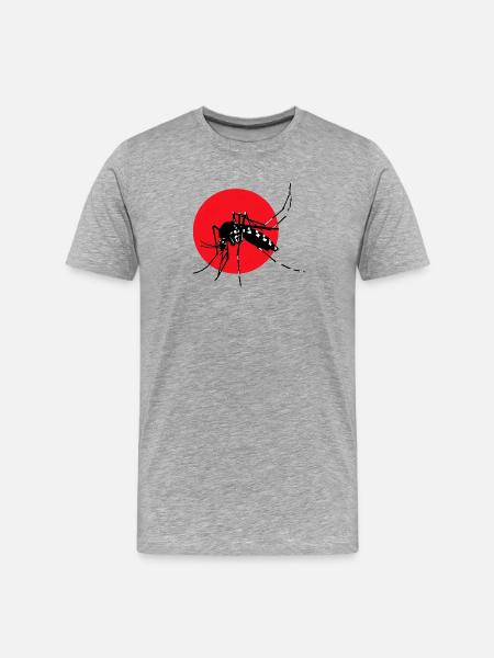 Moskito - Männer Premium Bio T-Shirt - Grau meliert