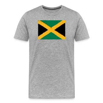 Flagge von Jamaika - Männer Premium Bio T-Shirt - Grau meliert - Vorne - Damien (186cm)