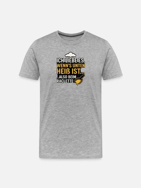 Heißßß - Männer Premium Bio T-Shirt - Grau meliert
