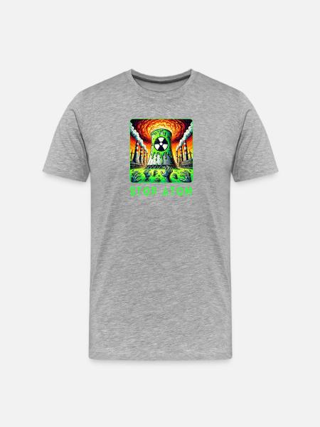 Stop Atom – Radioactive - Men's Premium Organic T-Shirt - heather grey