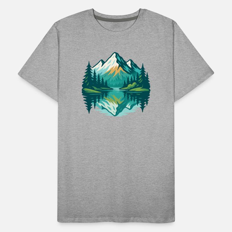 Réflexion alpine T-shirt bio Premium Homme