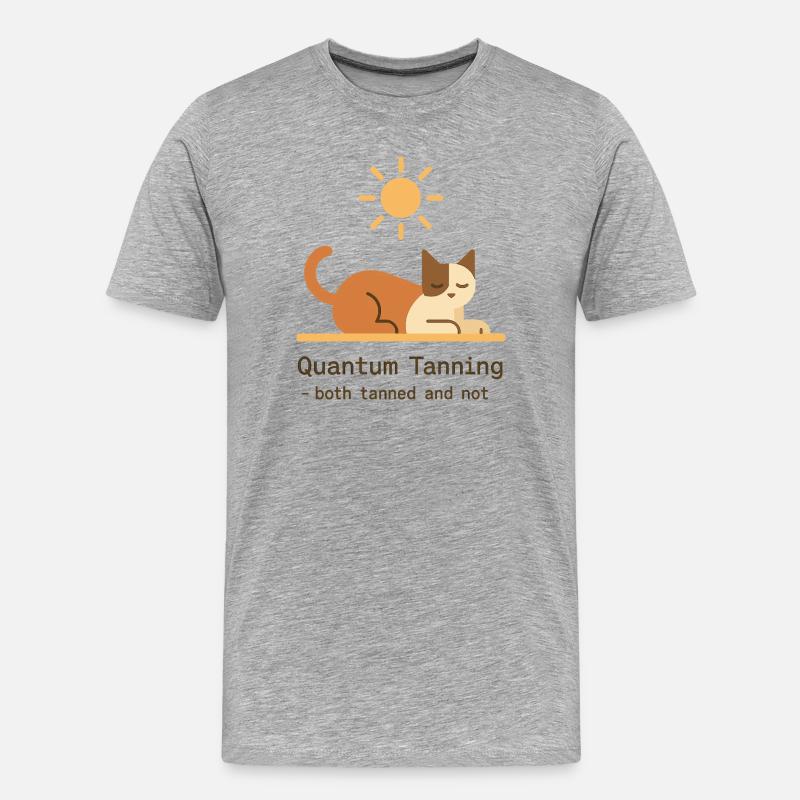 Quantum Tanning - Männer Premium Bio T-Shirt - Grau meliert
