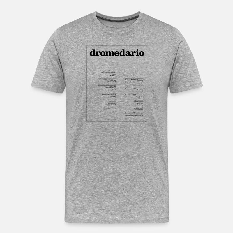 Dromedar 1 - Männer Premium Bio T-Shirt - Grau meliert