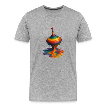 Gyroscope de fusion - T-shirt bio Premium Homme - gris chiné - Devant - Damien (186cm)