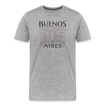Buenos Aires, Argentina, Drawing Art Museum - Men's Premium Organic T-Shirt - heather grey - Front - Damien (186cm)