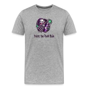 Peindre le côté obscur - T-shirt bio Premium Homme - gris chiné - Devant - Damien (186cm)