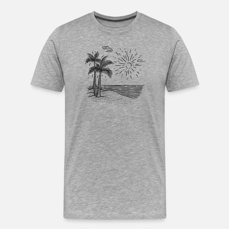 Vacation Mode - Männer Premium Bio T-Shirt - Grau meliert