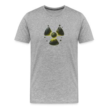 Radioactif - T-shirt bio Premium Homme - gris chiné - Devant - Damien (186cm)