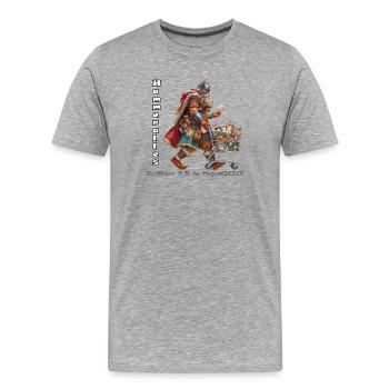 Divinité nordique de la faiblesse de la mémoire - T-shirt bio Premium Homme - gris chiné - Devant - Damien (186cm)
