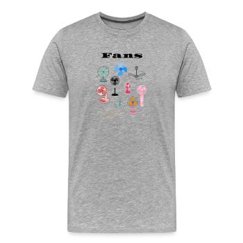 A selection of fans - Men's Premium Organic T-Shirt - heather grey - Front - Damien (186cm)