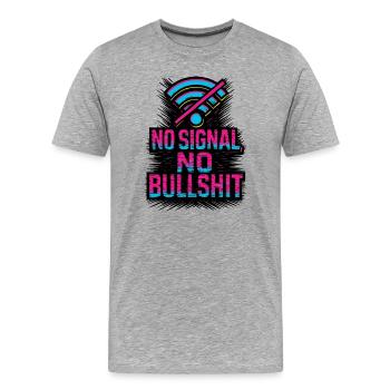 Guerrier hors ligne - T-shirt bio Premium Homme - gris chiné - Devant - Damien (186cm)