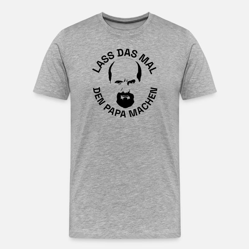 Stromberg Lass Das Mal Den Papa Machen Mit Bernd - Männer Premium Bio T-Shirt - Grau meliert