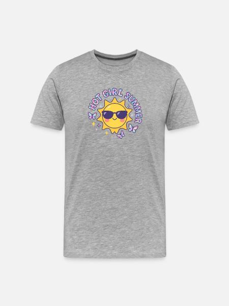 Fille chaude d’été - T-shirt bio Premium Homme - gris chiné