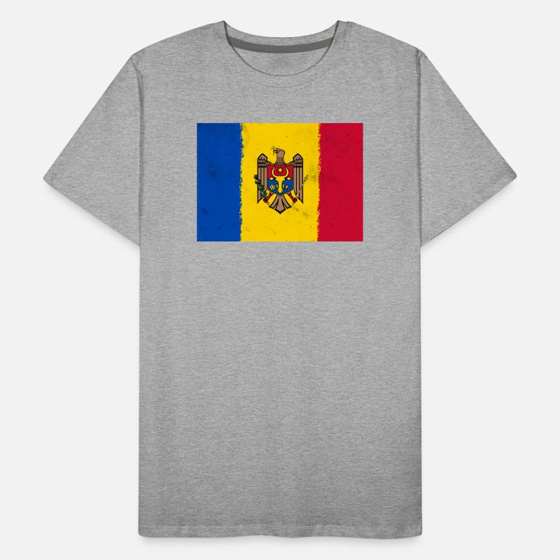 Drapeau de la Moldavie T-shirt bio Premium Homme