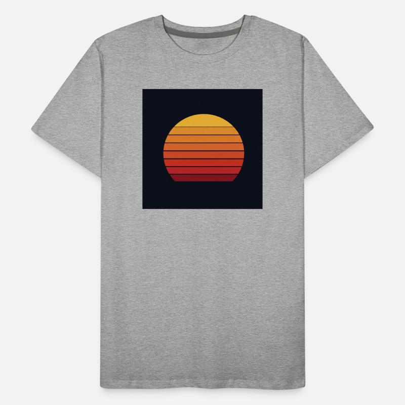 Retro sunset design Men's Premium Organic T-Shirt