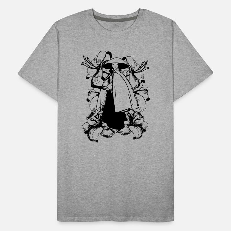 Samurai mit Katana Männer Premium Bio T-Shirt