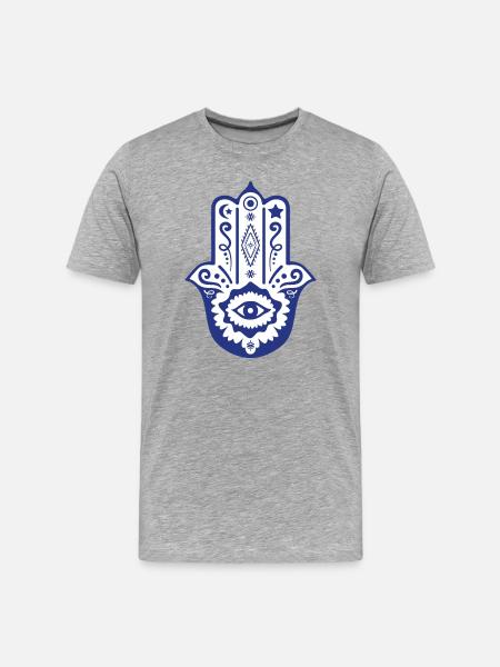 Hand of Fatma by Helfspawn - Men's Premium Organic T-Shirt - heather grey