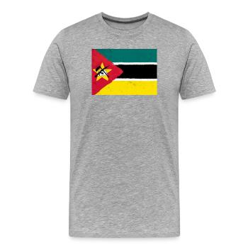 Flag of Mozambique - Men's Premium Organic T-Shirt - heather grey - Front - Damien (186cm)